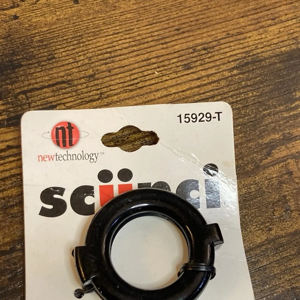 Vintage 1999 Scunci Ponytail Hair Cuff Snap Ring Black Tortoise 2 Pc NOS